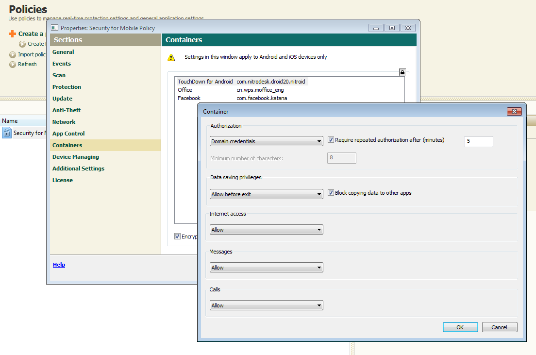 Kaspersky Mobile Device Management